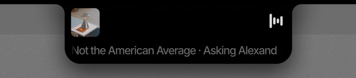NotchFlow menu bar integration showing 'Not the American Average • Asking Alexandria' with album art and audio visualizer